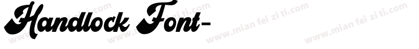 Handlock Font字体转换